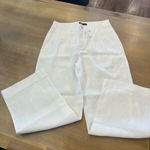Banana Republic White Linen Pleated Men's Pants